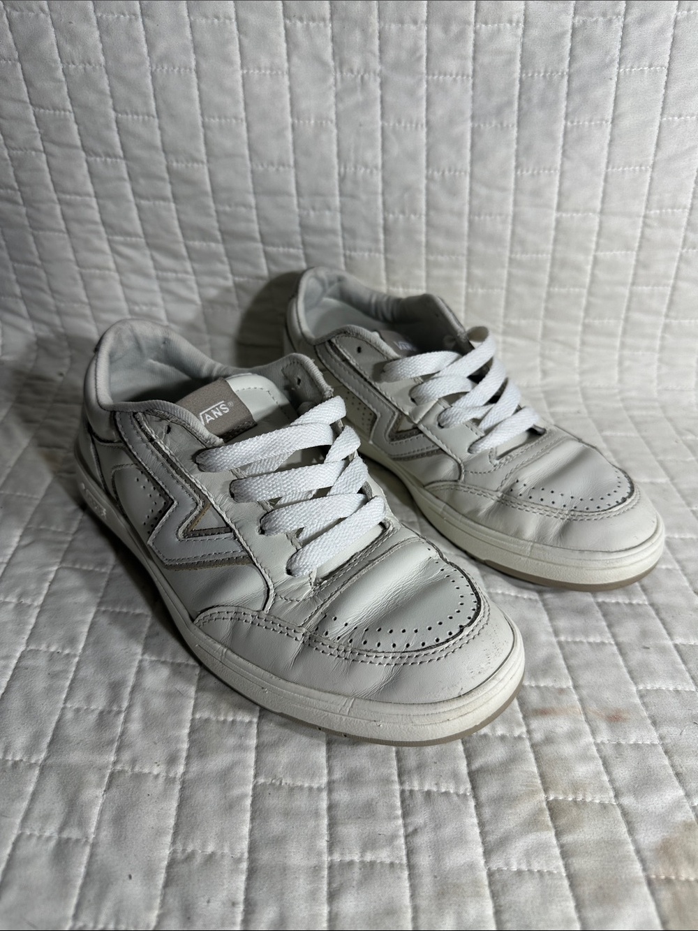 Vans Lowland leather sneakers, in a white 
colorway